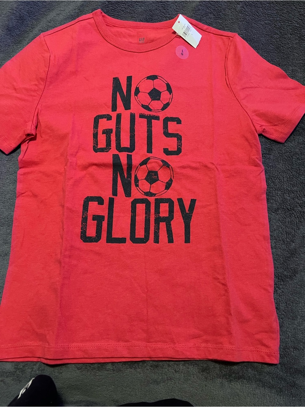 NWT GAP Kids Red Graphic Tee with Navy Print